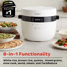 Instant™ 20-cup Multigrain Cooker top view-perfect rice & grains made simple keeps warm up to 10 hours
